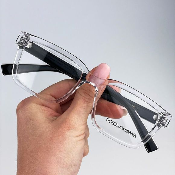 D&G DG5102 3133 Eyeglasses Crystal Black Rectangle Unisex - Picture 4 of 11